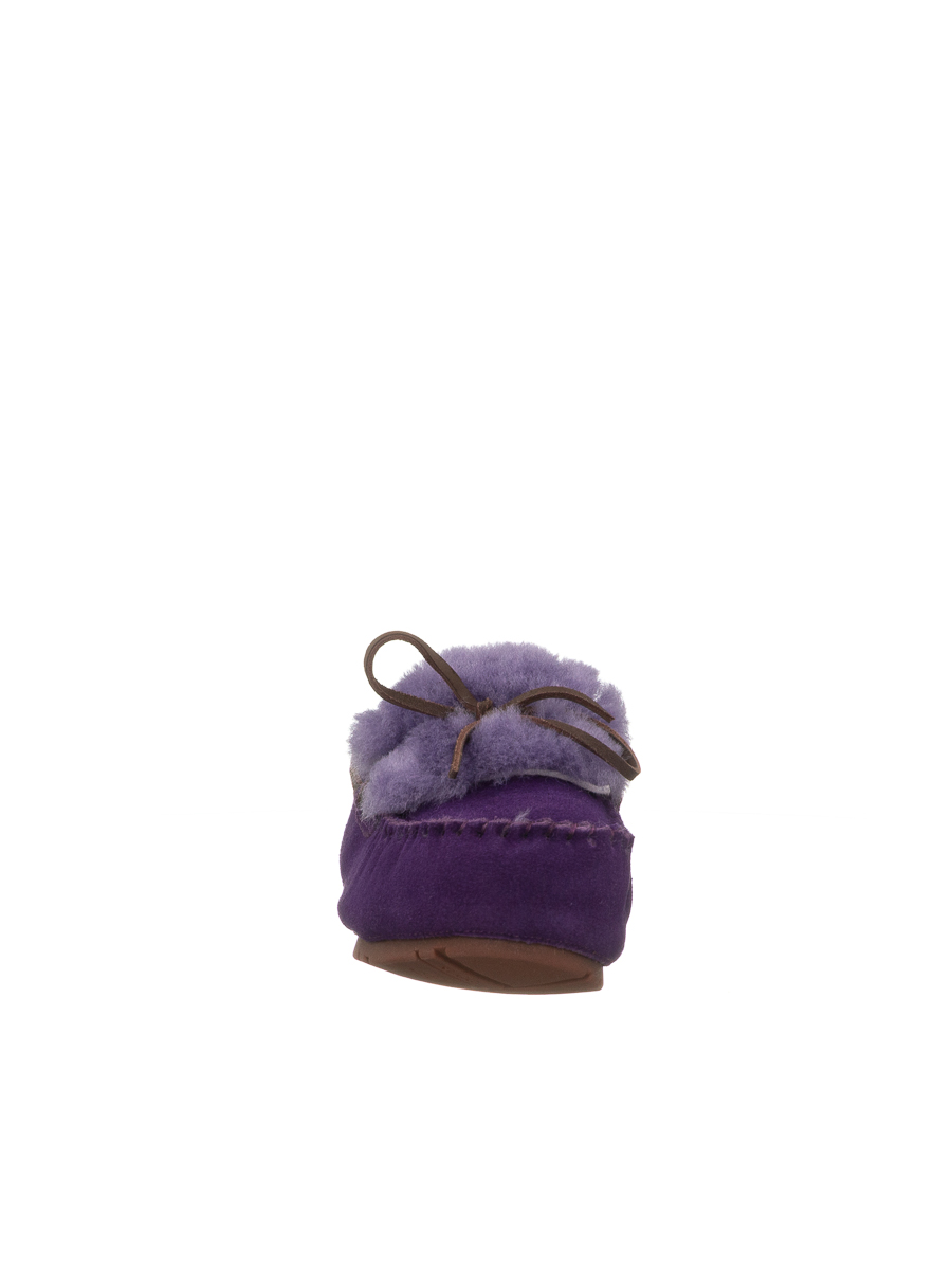Мокасины угги женские с мехом замшевые Ансли Риверс темно-фиолетовые | Фото №5