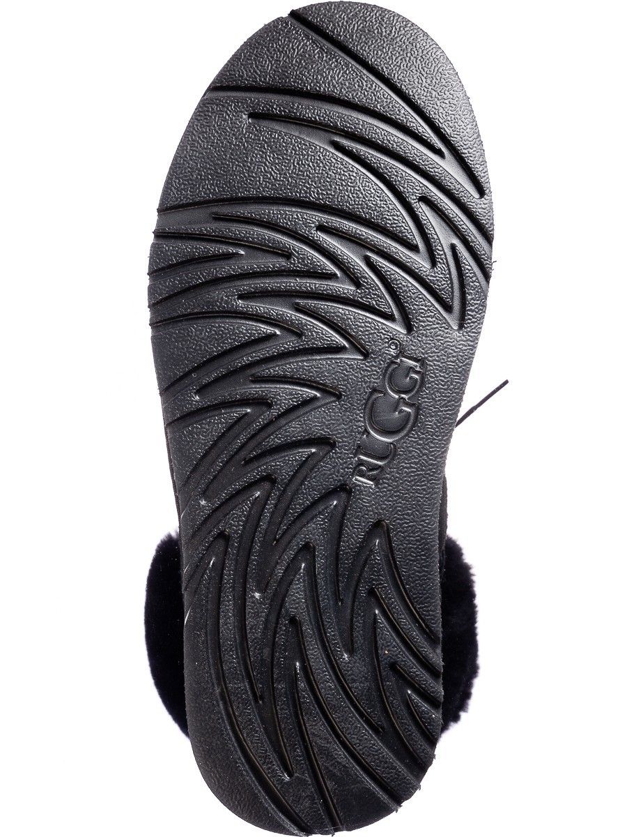 Ботинки Угги Женские Зимние Высокие на Шнурках Лиана Черные | Фото №16