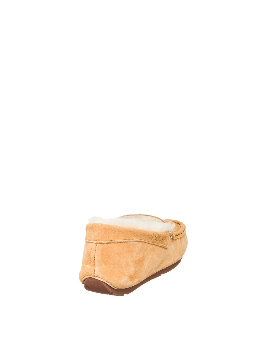 Мокасины угги с мехом женские Ансли коричневые | Фото №7