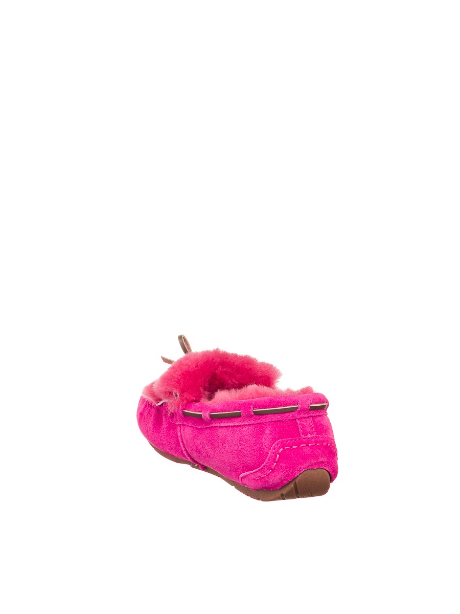 Мокасины угги женские замшевые Ансли Риверс ярко-розовые | Фото №6