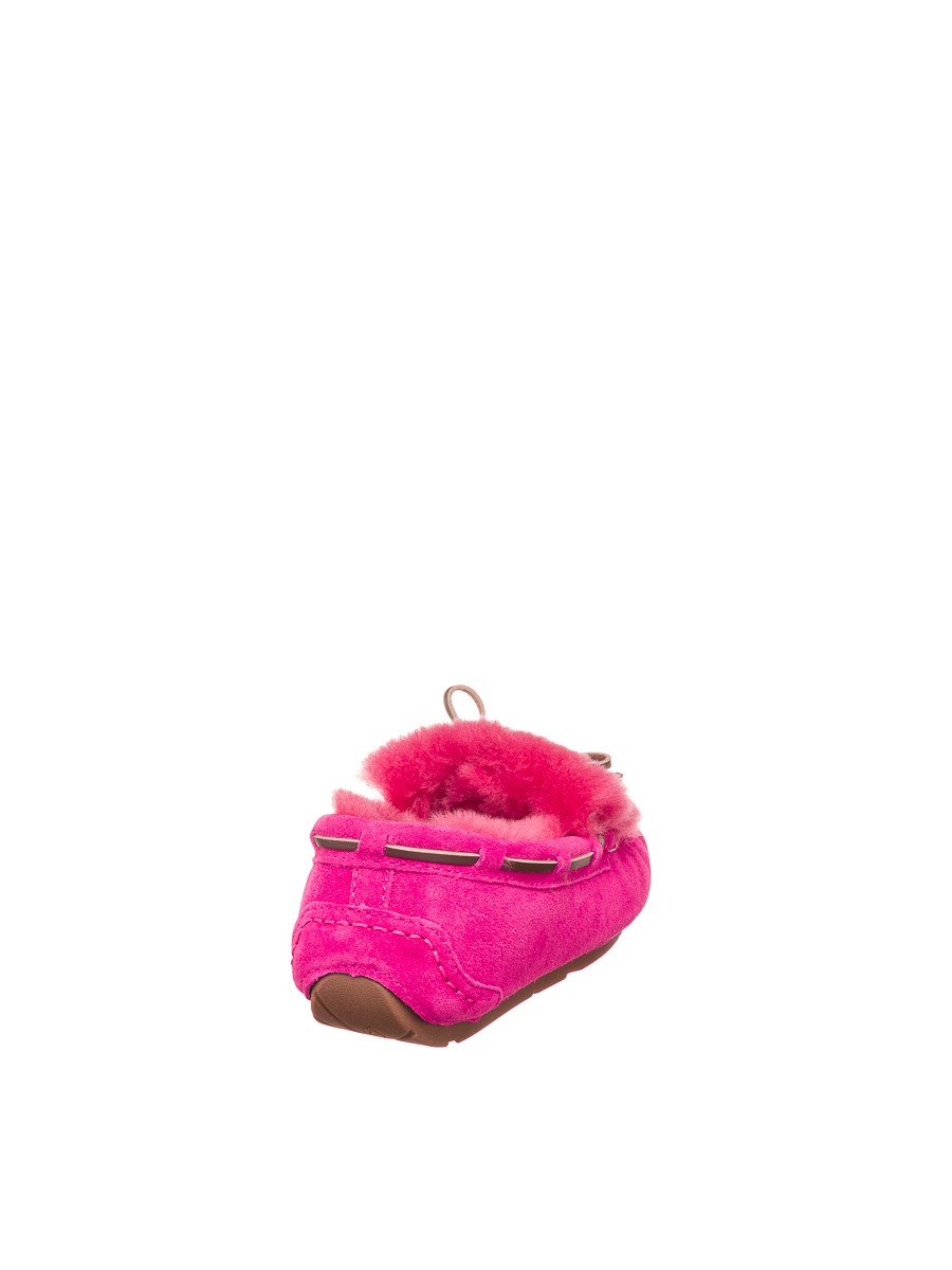 Мокасины угги женские замшевые Ансли Риверс ярко-розовые | Фото №7