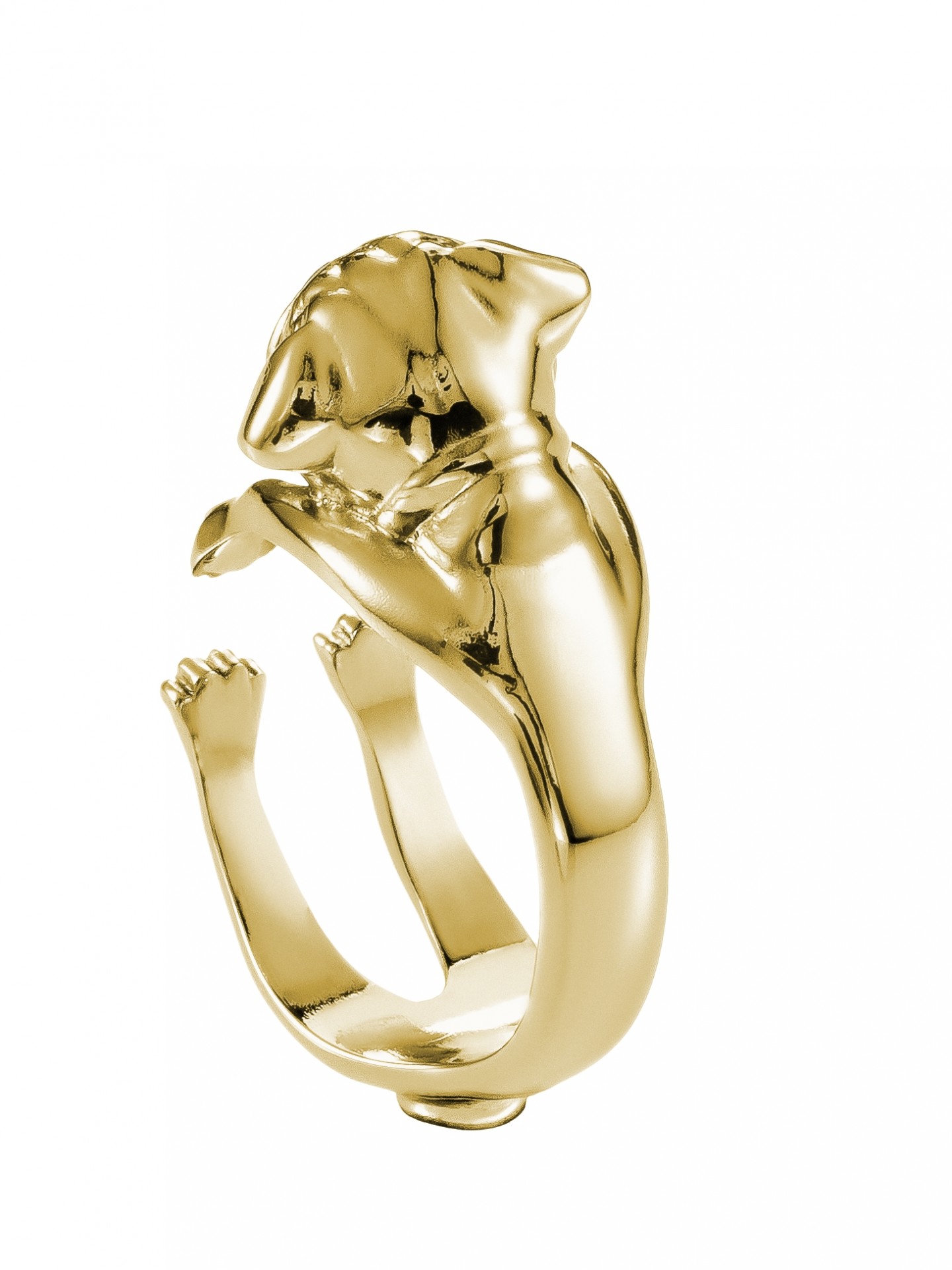 Pug Silver Hug Ring | Фото №2