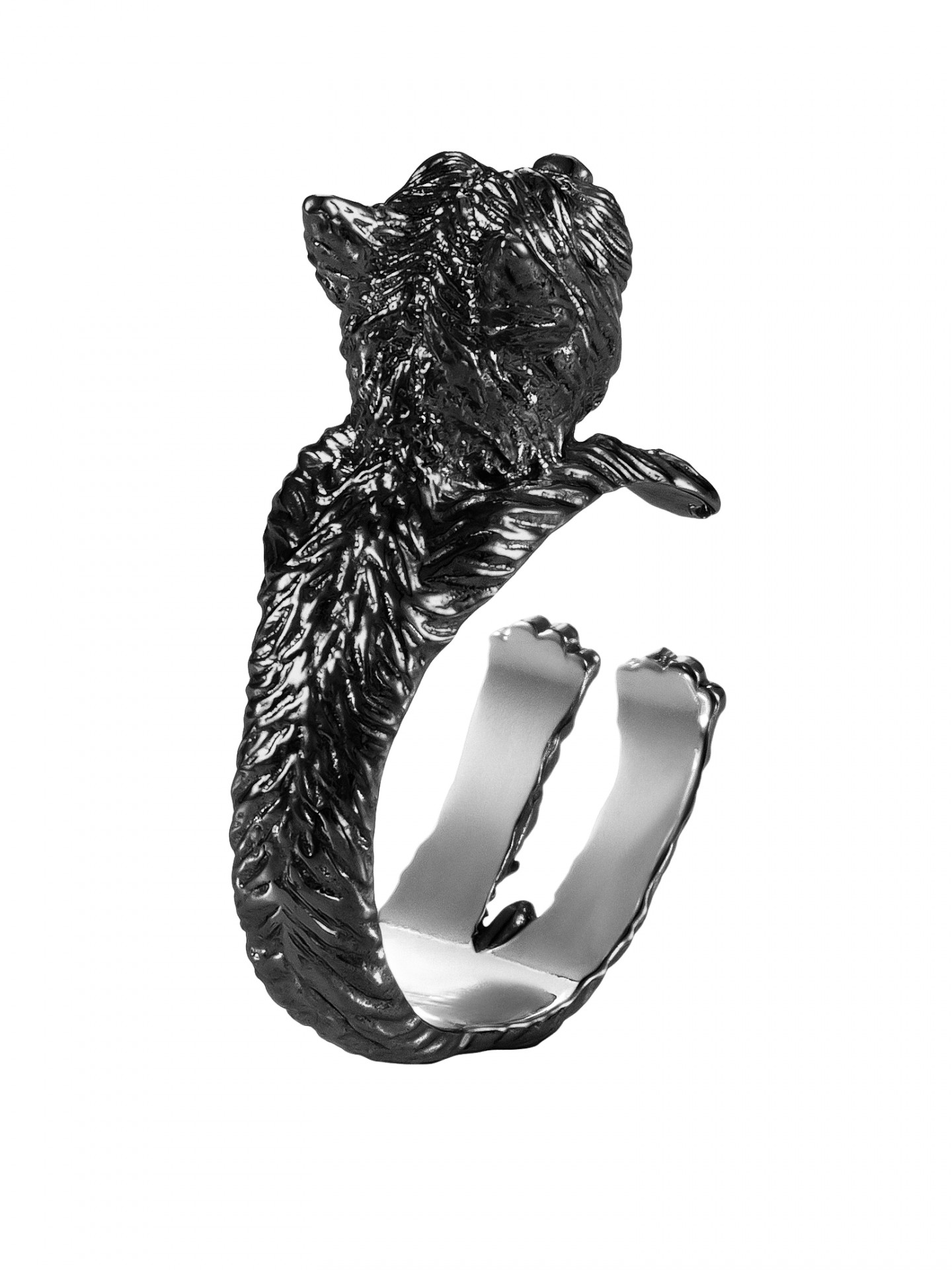 West Highland Terrier Silver Hug Ring | Фото №3