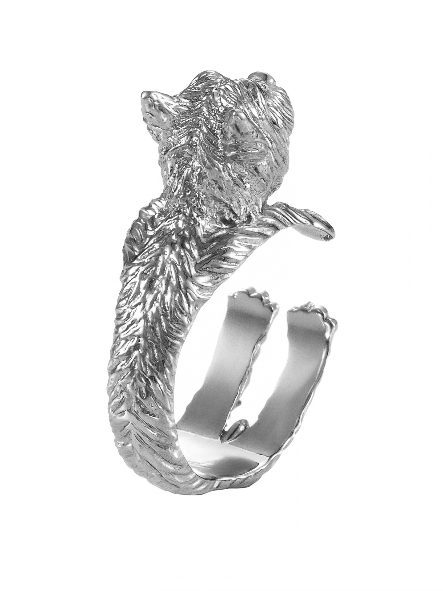 West Highland Terrier Silver Hug Ring | Фото №3