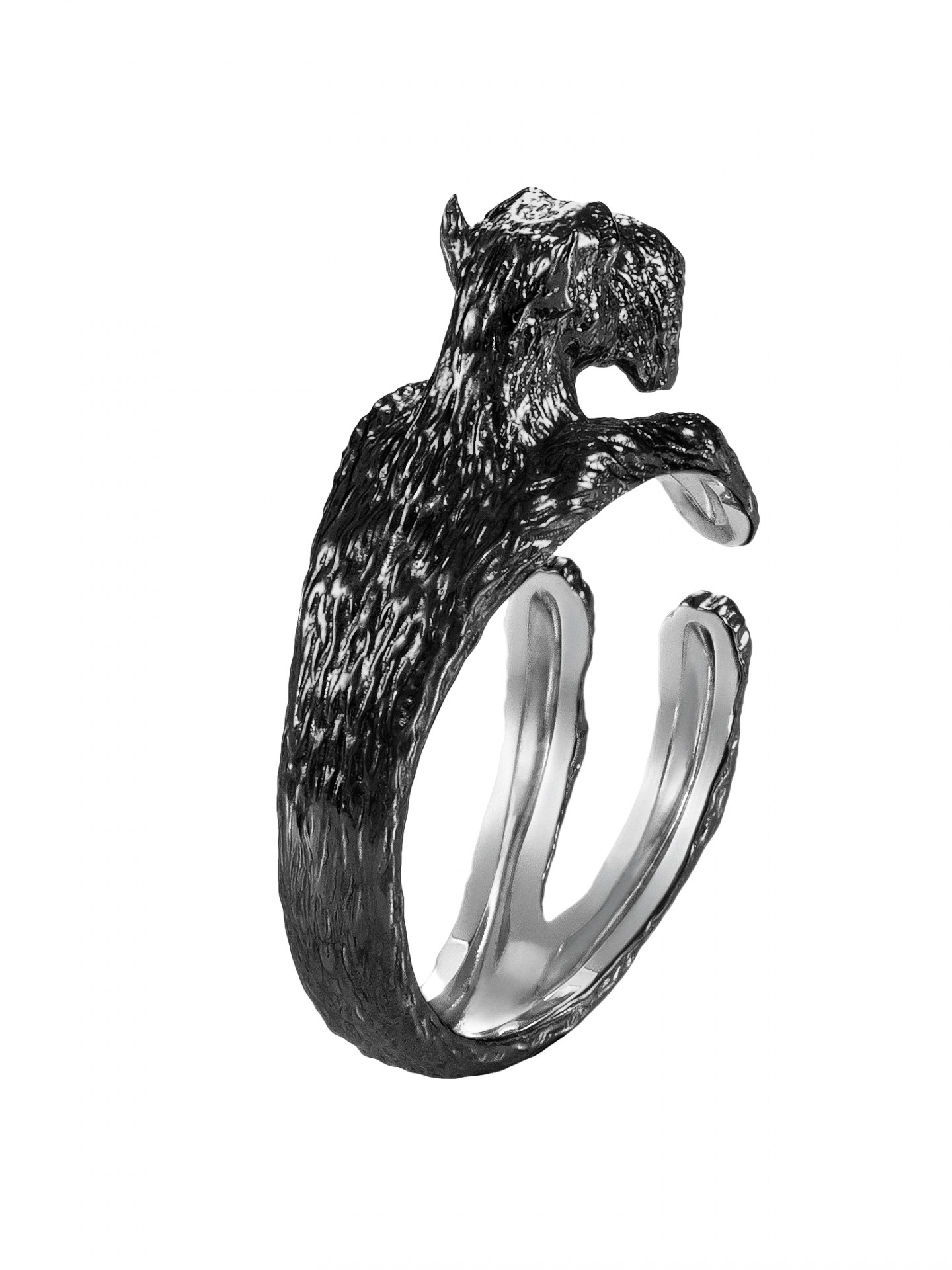 Scottish Terrier Silver Hug Ring | Фото №3