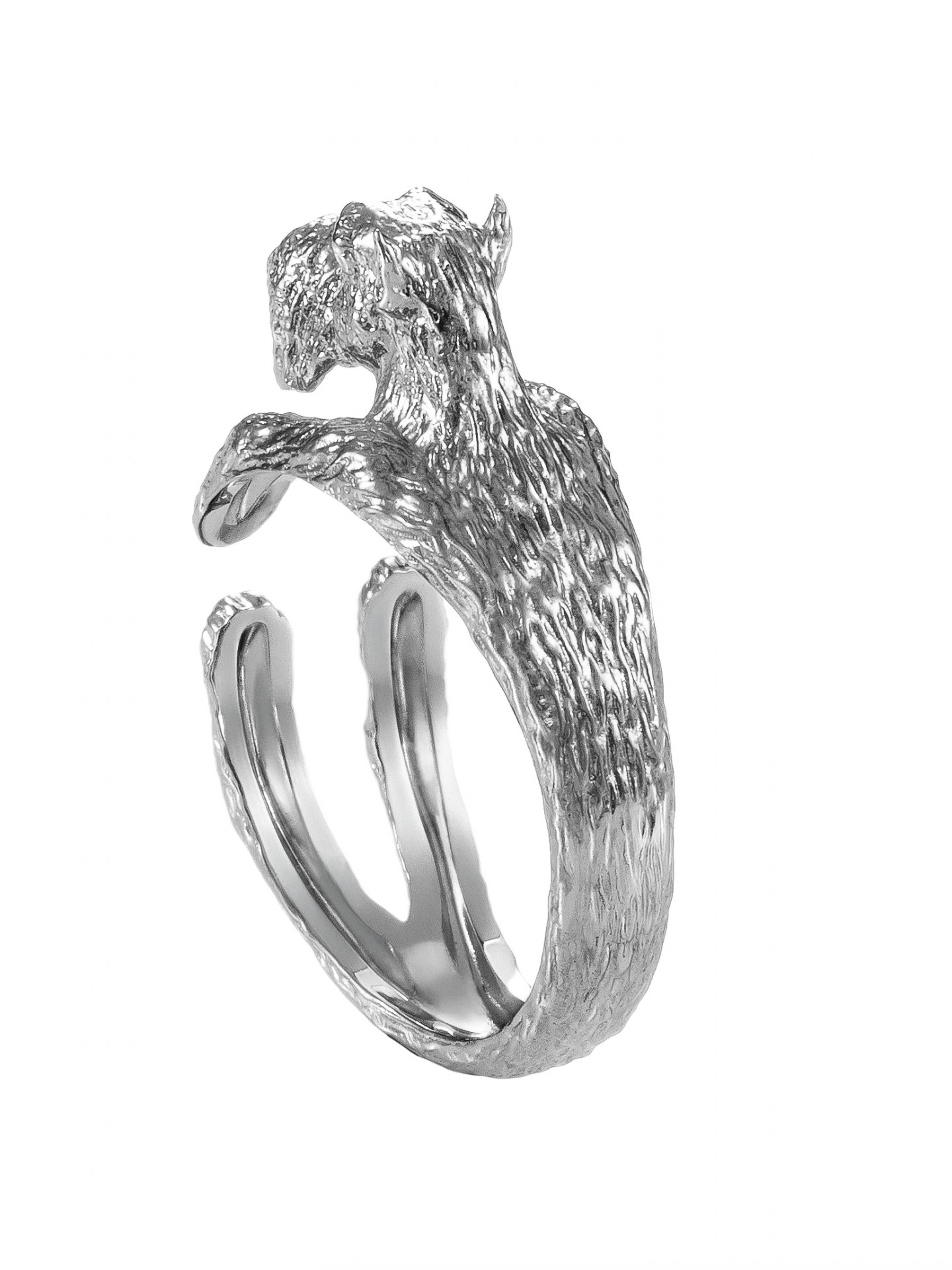Scottish Terrier Silver Hug Ring | Фото №2