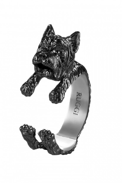 West Highland Terrier Silver Hug Ring | Фото №1