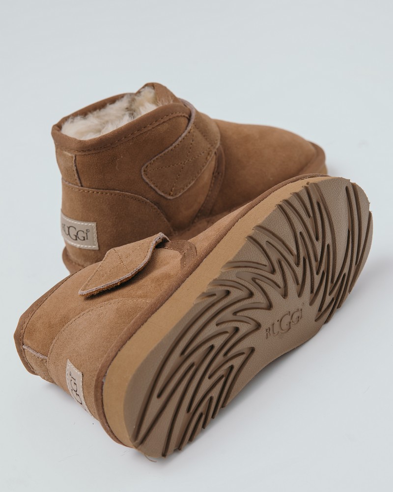 Ботинки угги детские Велкро коричневые | Фото №12