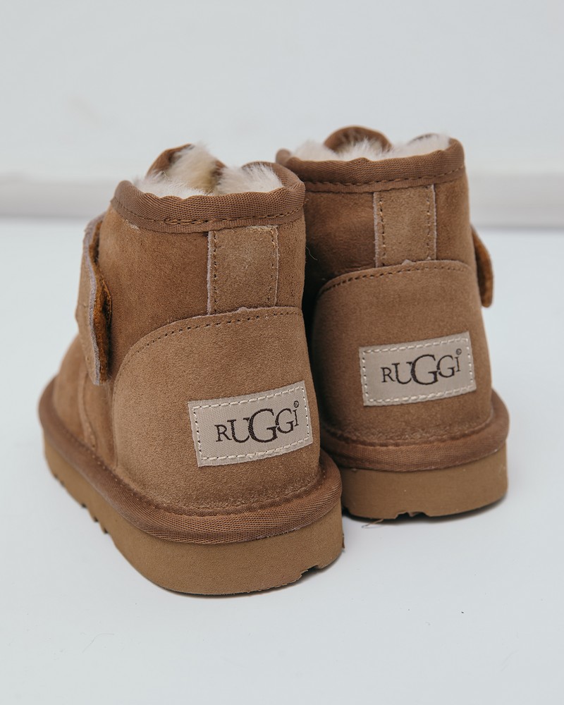Ботинки угги детские Велкро коричневые | Фото №14