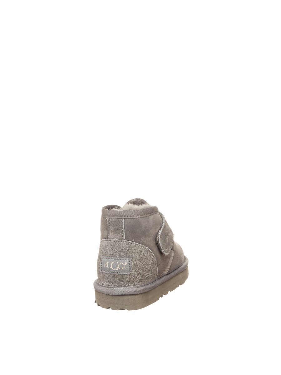 Ботинки угги детские Велкро серые | Фото №7