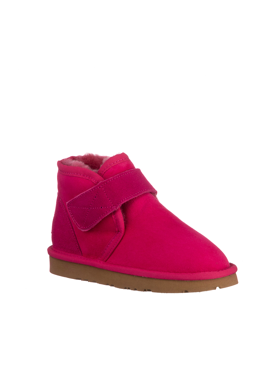 Ботинки детские Велкро ярко-розовые | Фото №4