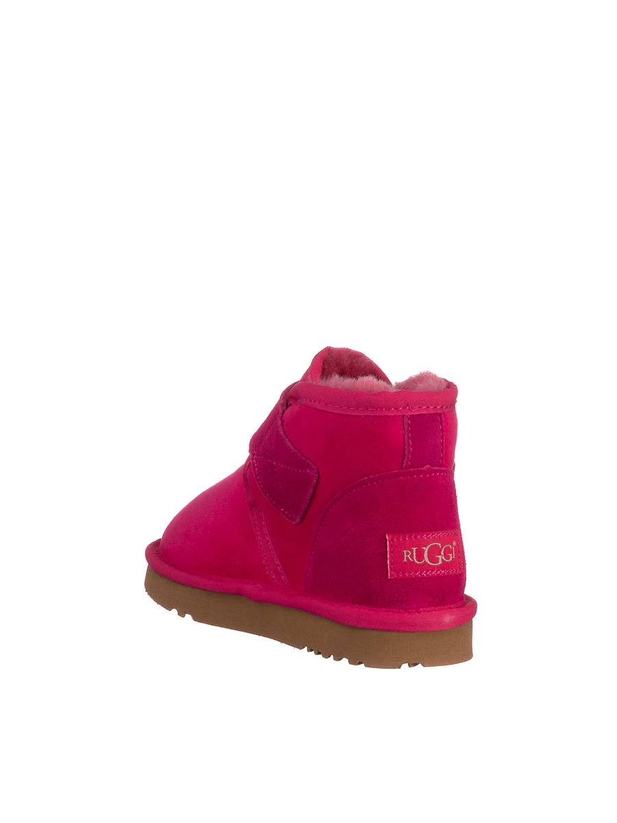 Ботинки детские Велкро ярко-розовые | Фото №6