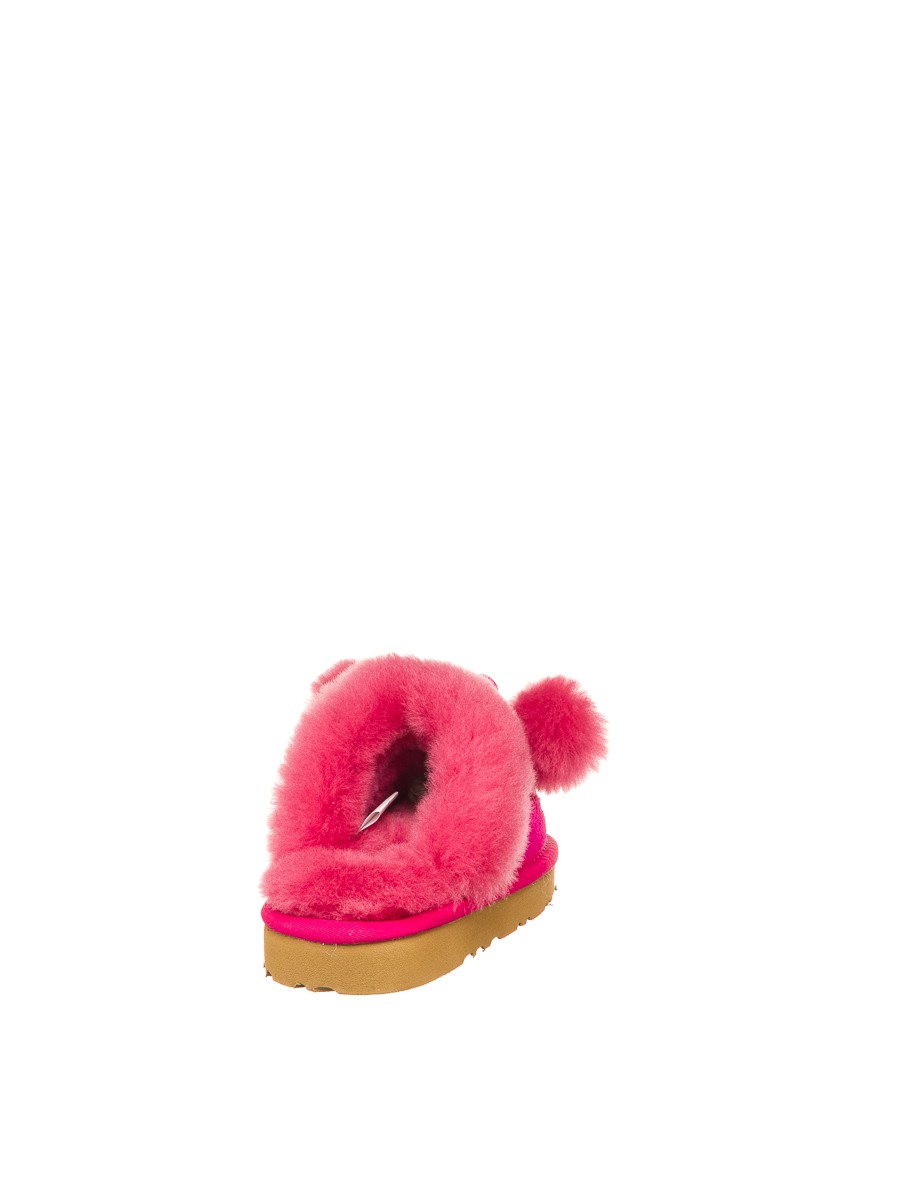 Тапочки детские Хафнир с пом-поном ярко-розовые | Фото №7