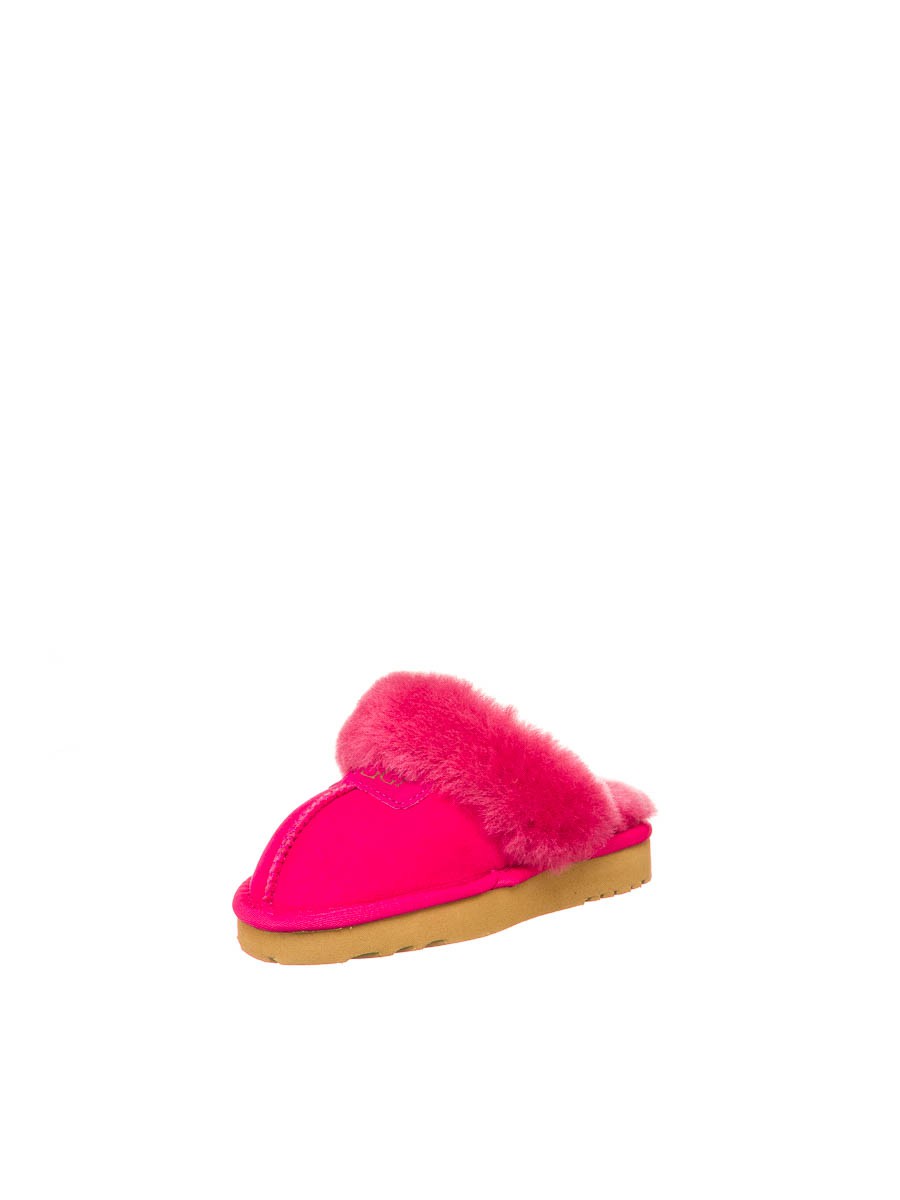 Тапочки угги детские домашние Скаффетт ярко-розовые | Фото №5