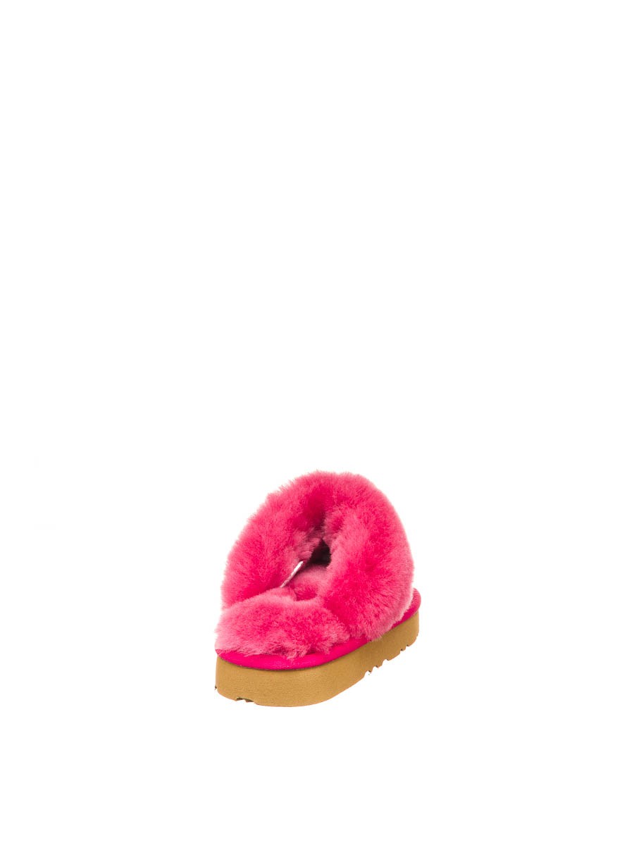 Тапочки угги детские домашние Скаффетт ярко-розовые | Фото №7