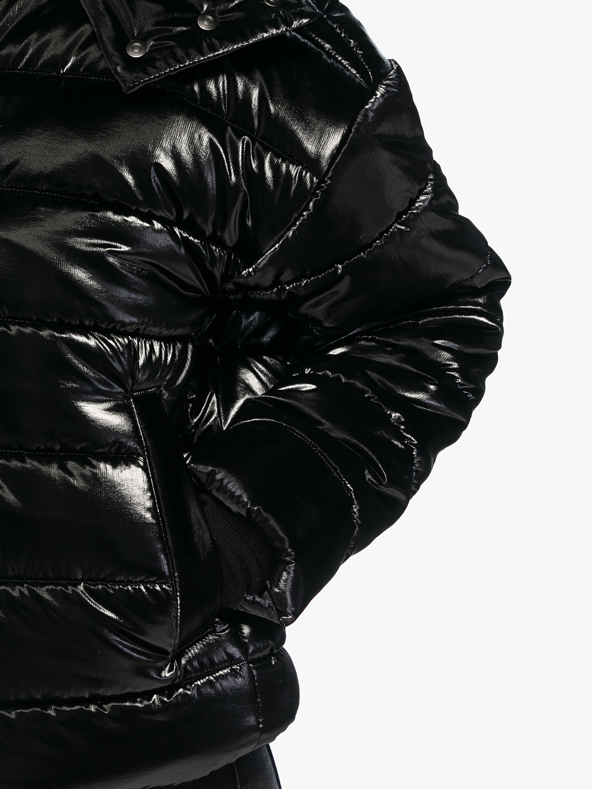 Куртка женская стеганая Michelle черная блестящая | Фото №18